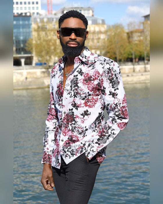 Floral Print Men Shirt